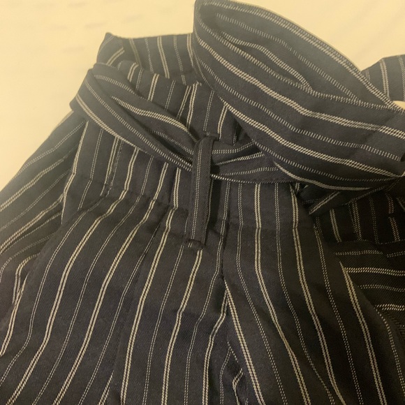 Navy blue stripped flared pants - Picture 5 of 6